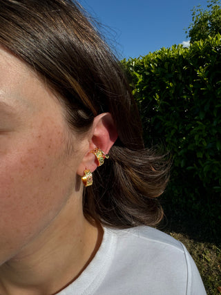 "GEOMETRIC" GOLD CREOLE EARRINGS