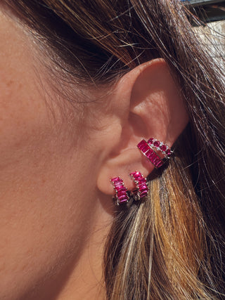 Ear Cuff "Rubis Éclatant"